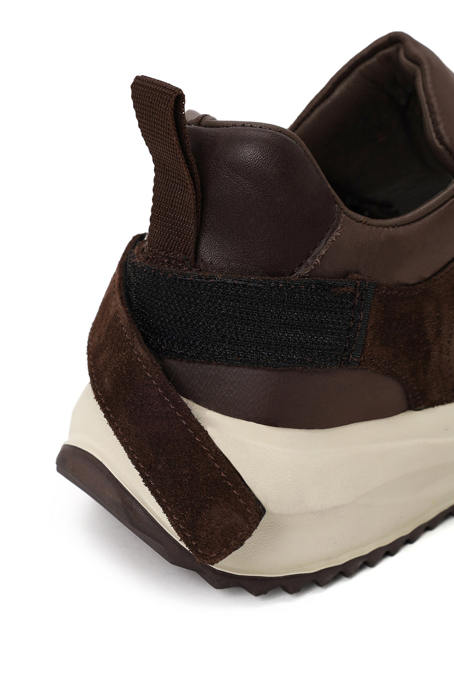 Kadın Kahverengi Bağcıklı Kalın Tabanlı Deri Sneaker