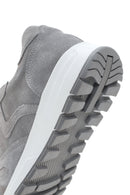 Women's Anthracite Lace-Up Suede Leather Sneakers | Derimod