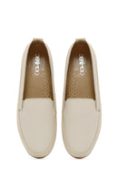 Kadın Krem Deri Comfort Loafer | Derimod