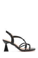 Kadın Siyah Taşlı İnce Topuklu Sandalet | Derimod