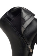 Women's Black Zippered Thick Heeled Boots | Derimod
