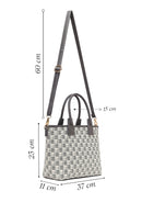 Woman Cream Long-Strap Printed Shoulder Bag | Derimod