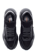 Kadın Siyah Deri Yüksek Taban Sneaker | Derimod