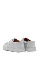 Men's Gray Lace-up Suede Leather Casual Shoes | Derimod