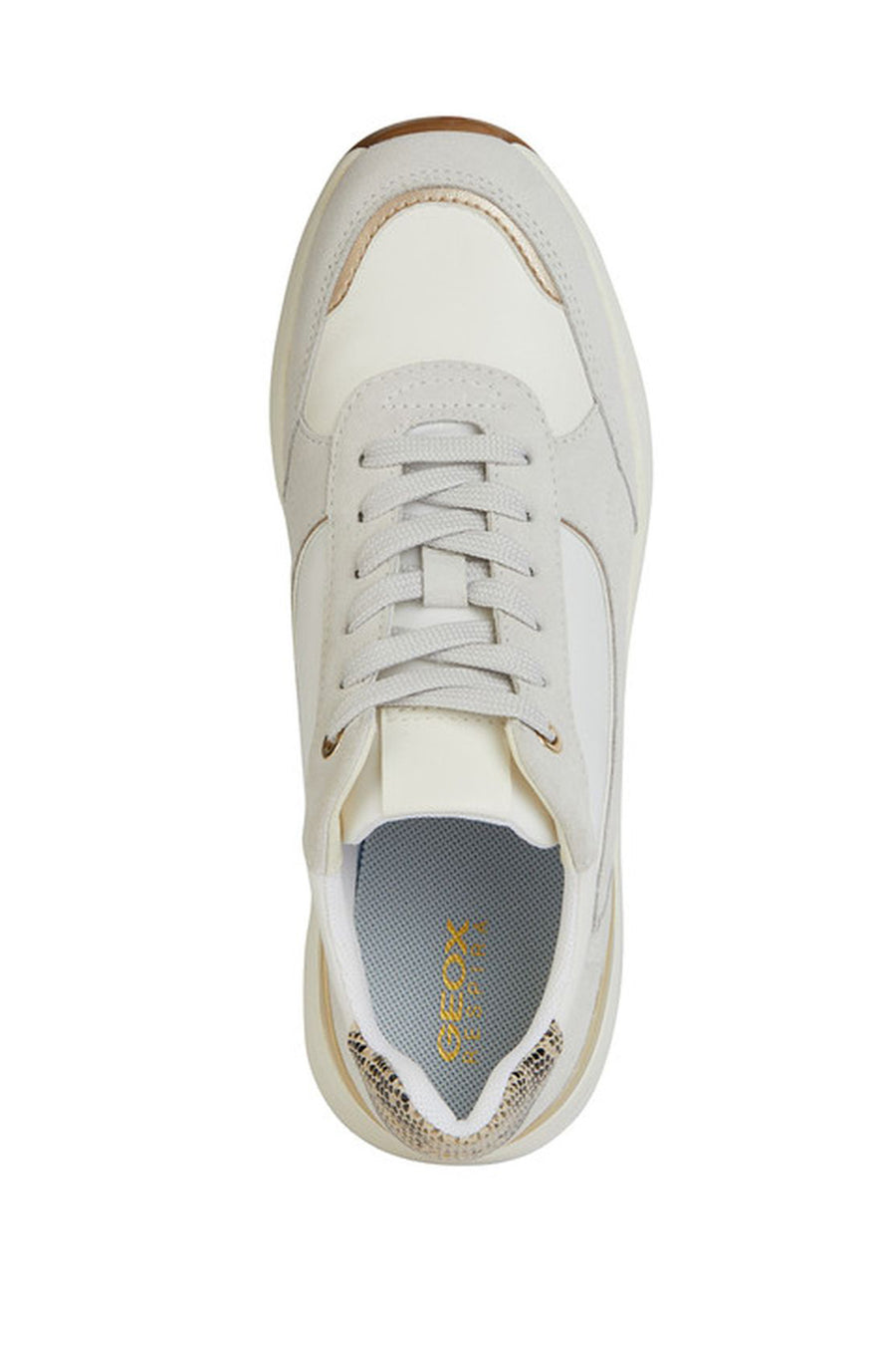 Geox Kadın Krem Spherica Ec11 Kalın Tabanlı Bağcıklı Süet Deri Sneaker