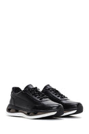 Men's Black Leather Thick Soled Sneaker | Derimod