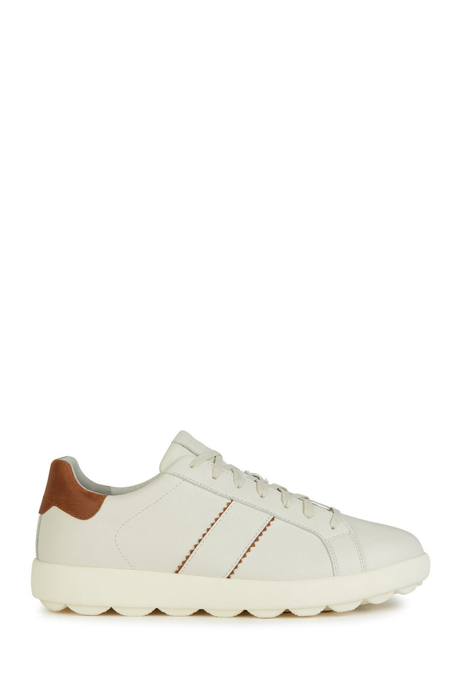 Geox Men's White Spherica Lace-Up Leather Sneaker U36FYC00046C0125 | Derimod