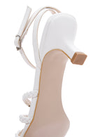 Women's White Low Heel Sandals | Derimod