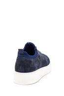 Erkek Mavi Süet Deri Sneaker | Derimod