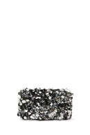 Women's Anthracite Long Chain Strap Sequin Cross Bag | Derimod