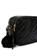 Women's Black Long Strap Quilted Crossbody Bag | Derimod