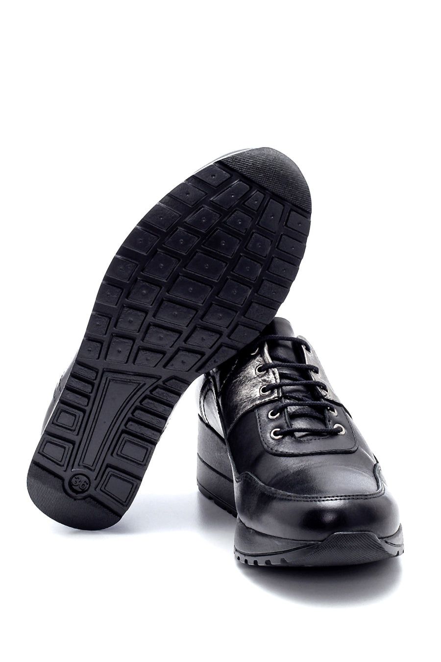 Women's Leather Wedge Heel Sneaker