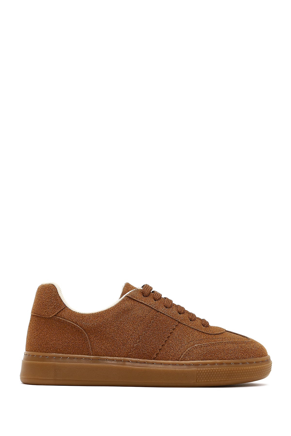 Kadın Taba Bağcıklı Kalın Tabanlı Süet Sneaker AF168000SS | Derimod