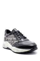 Men's Patterned Leather Sneaker | Derimod