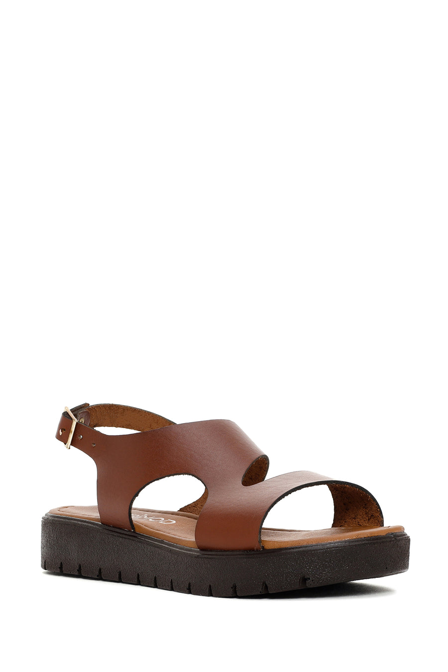 Women's Brown Ankle Strap Leather Sandals
