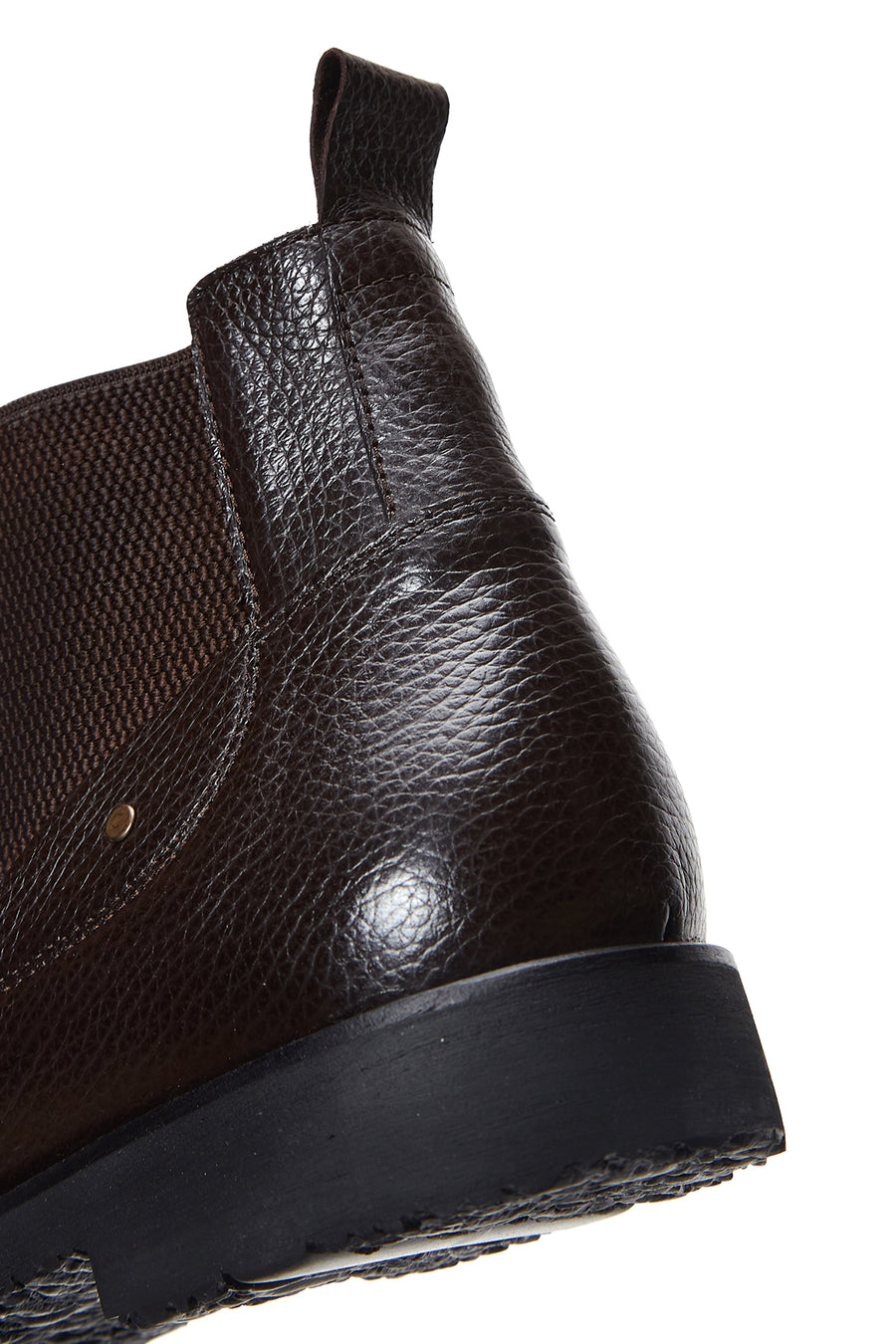 Men's Brown Leather Chelsea Flat Boots