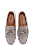 Men's Gray Suede Leather Casual Loafer | Derimod