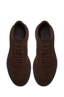Male Brown Lace-Up Nubuck Leather Sneaker | Derimod