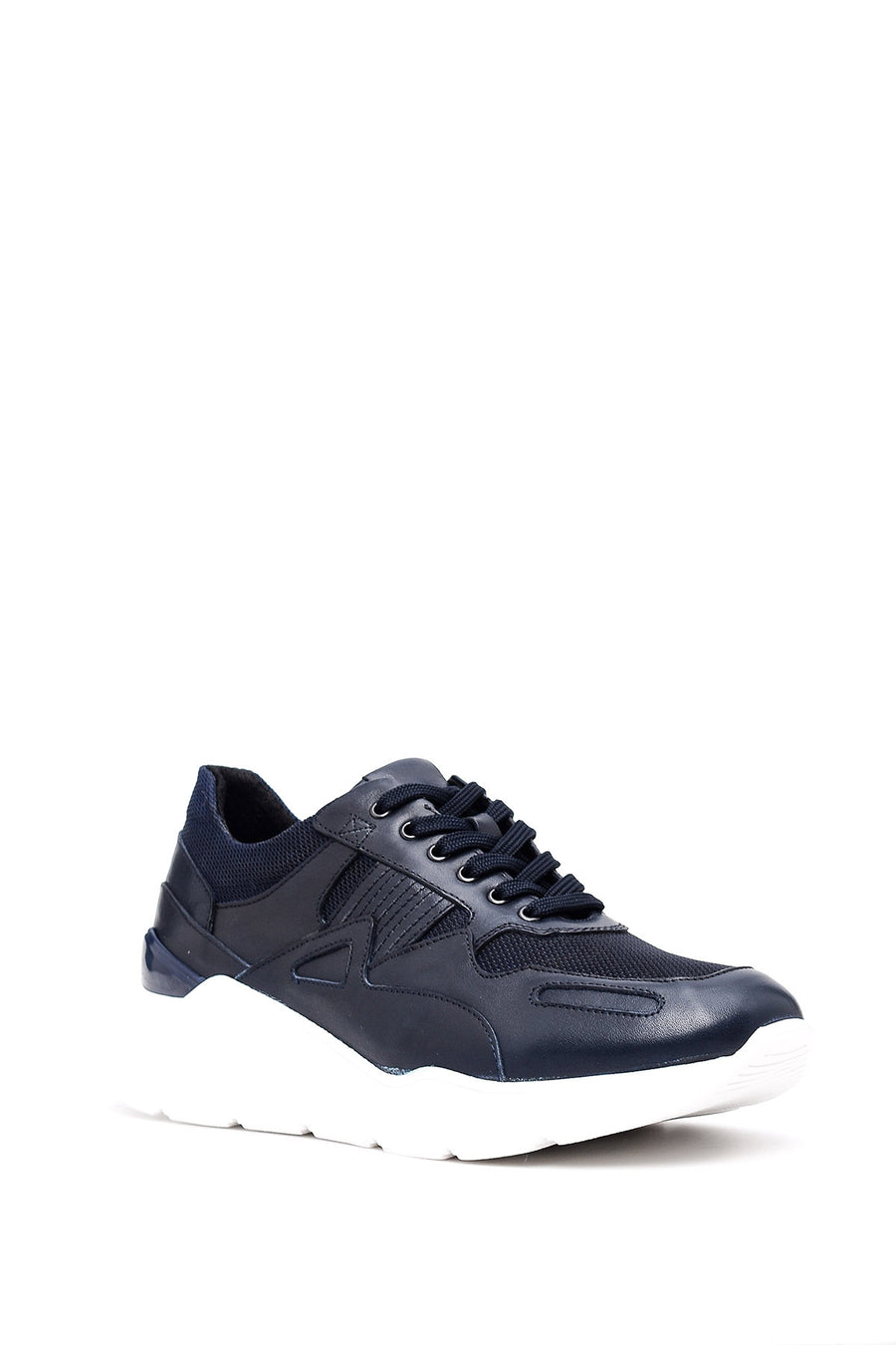 Men's High-Sole Leather Sneaker