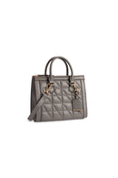 Geox Women's Gray Olympiy Long Strap Quilted Leather Handbag | Derimod