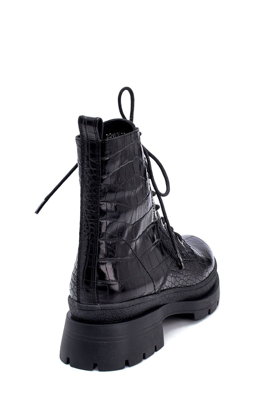 Women's Leather Crocodile Patterned Boots