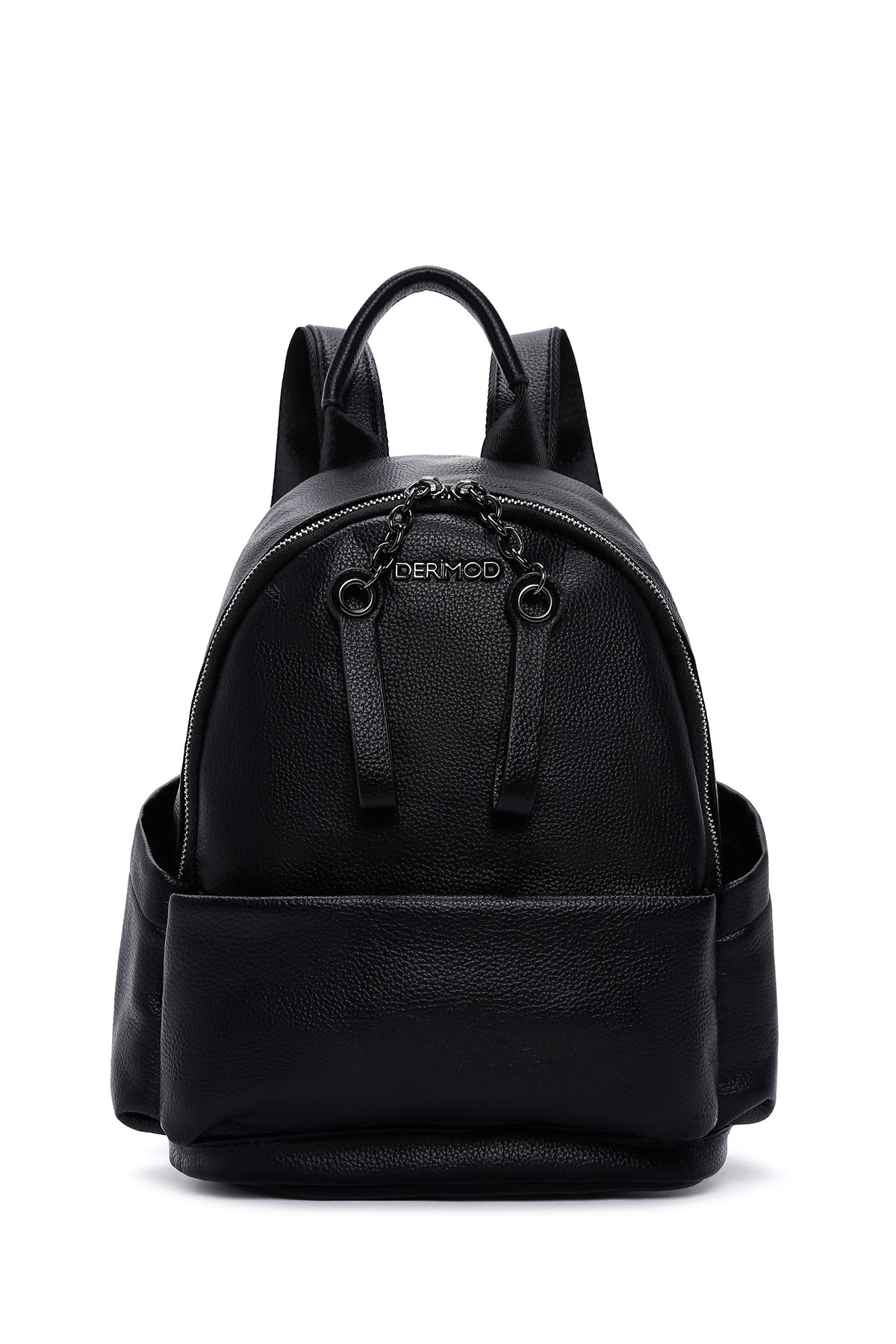 Women's Black Leather Backpack 23WBD2457FT | Derimod