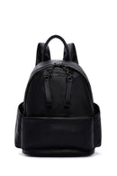 Women's Black Leather Backpack | Derimod