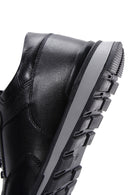 Men's Black Leather Sneaker | Derimod