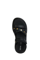 Geox Girls Black Kodette Strappy Leather Sandals | Derimod