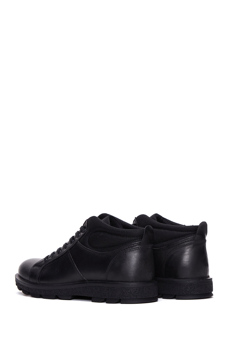 Men's Black Leather Casual Boots