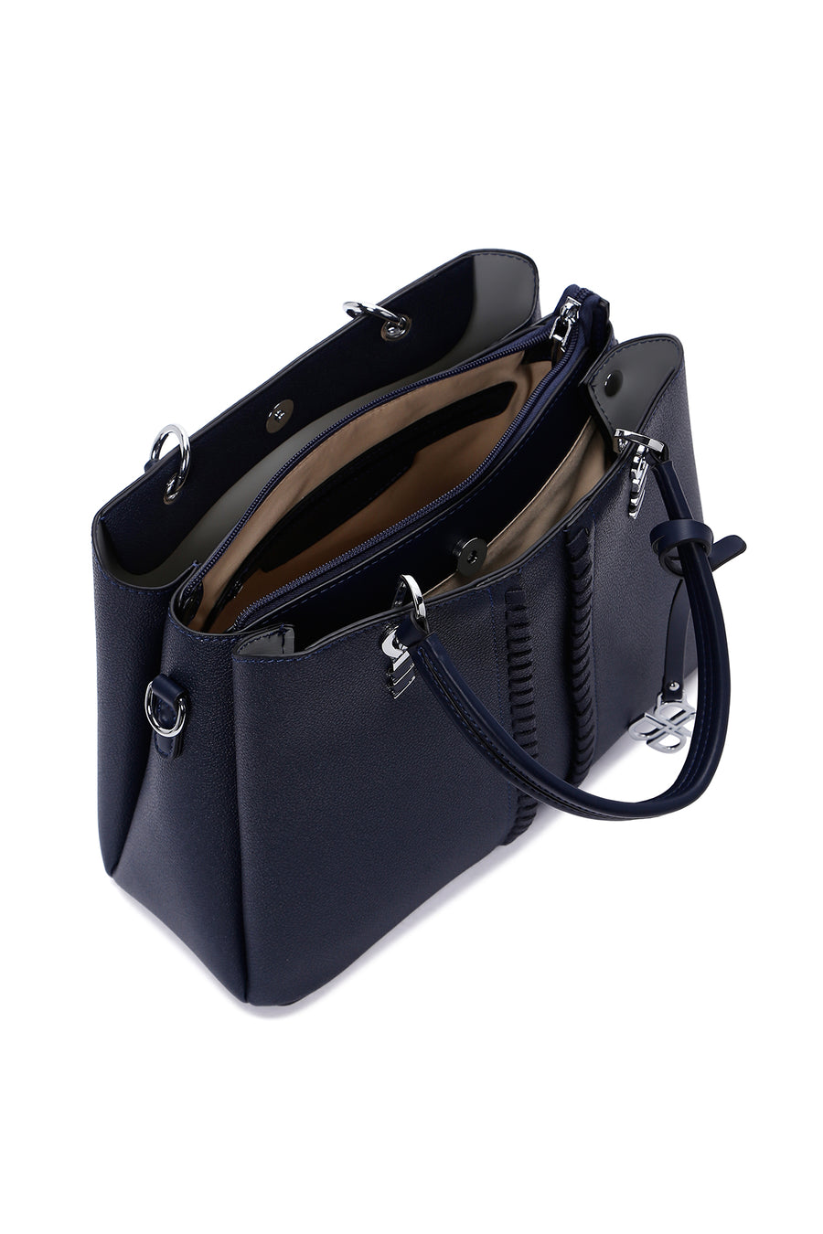 Women's Navy Blue Long Strap Classic Handbag