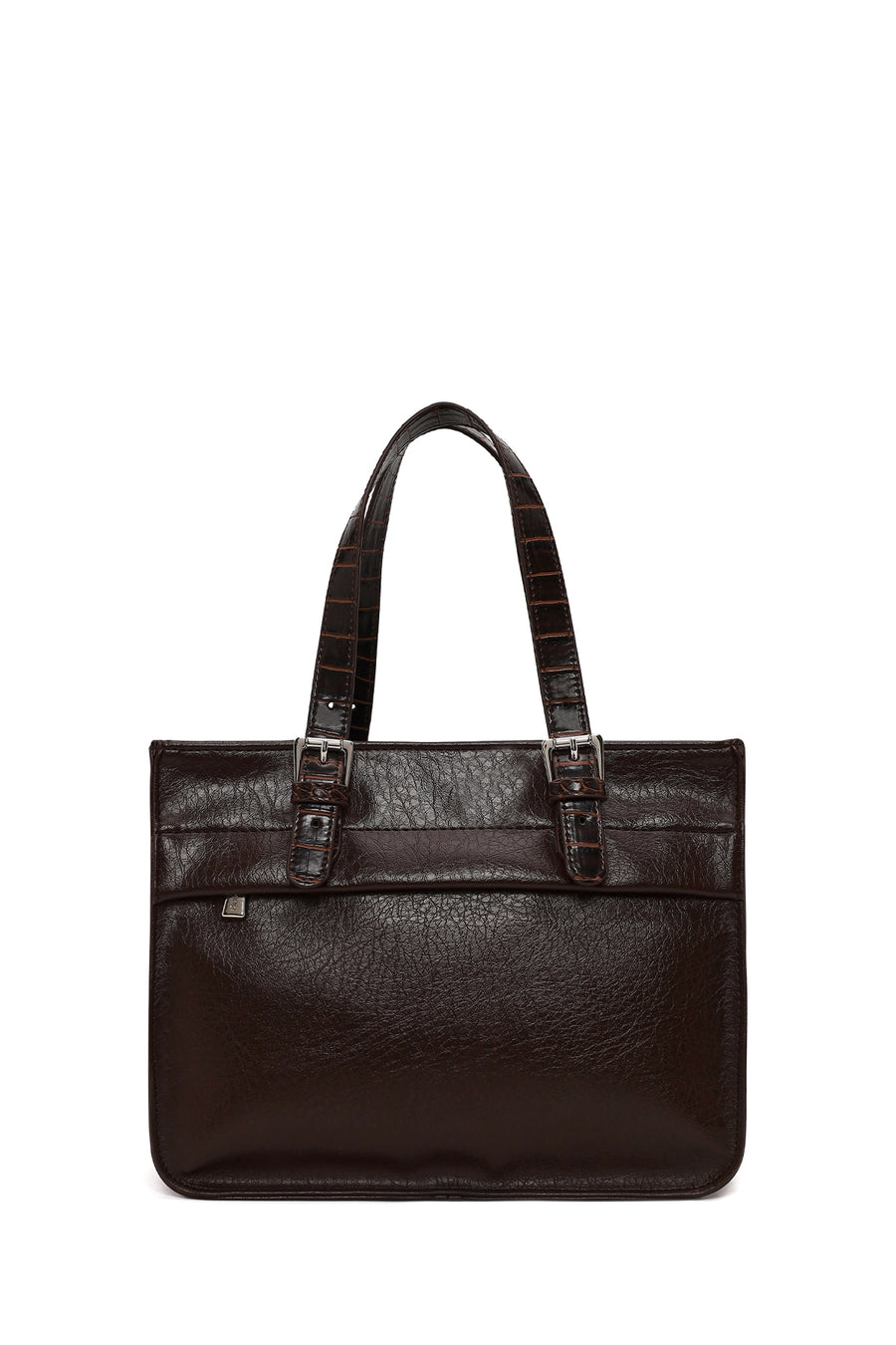 Woman Brown Long-Strap Shoulder Bag