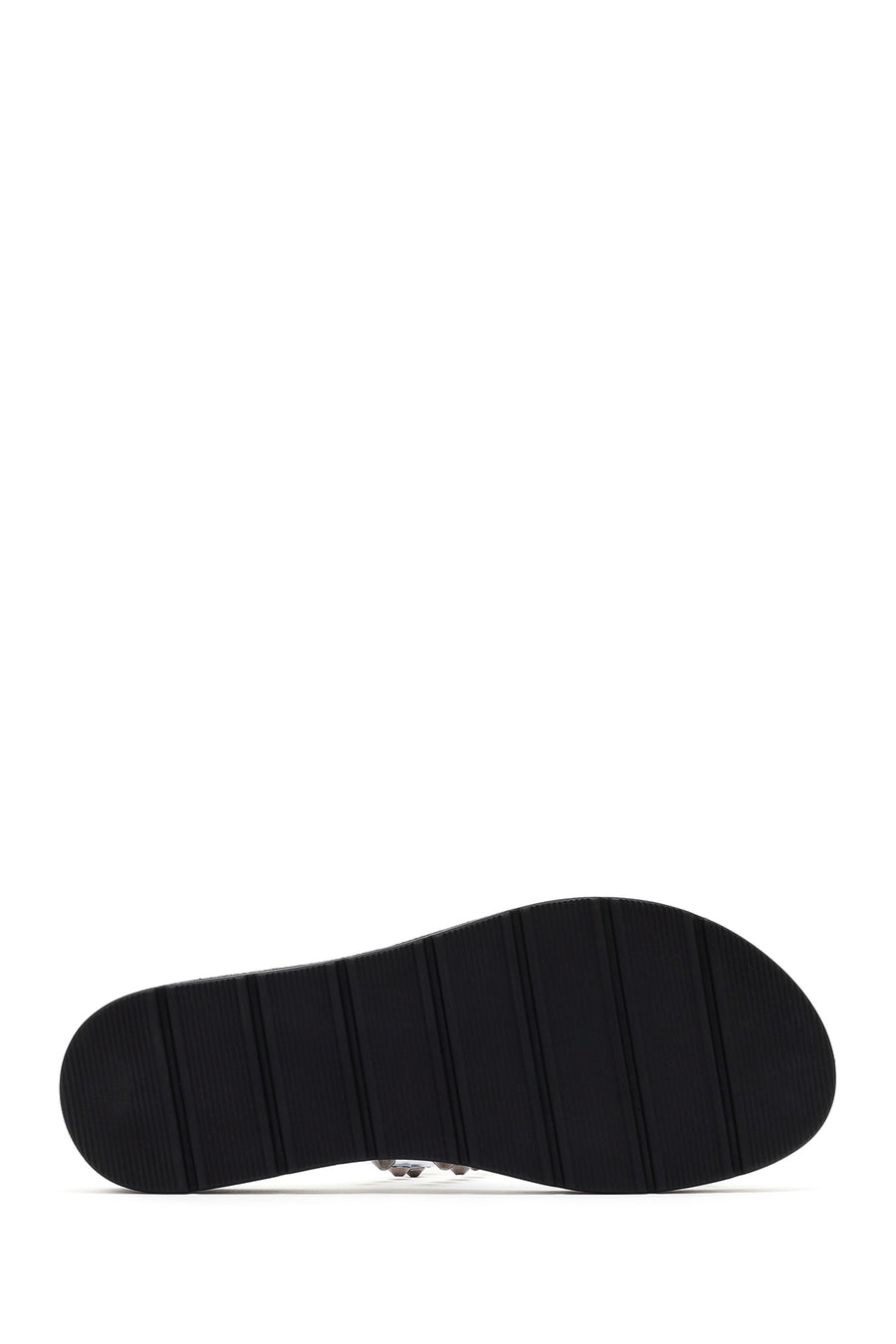Women's Black Transparent Stone Slippers
