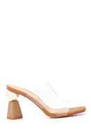 Women's Transparent Heeled Slippers | Derimod