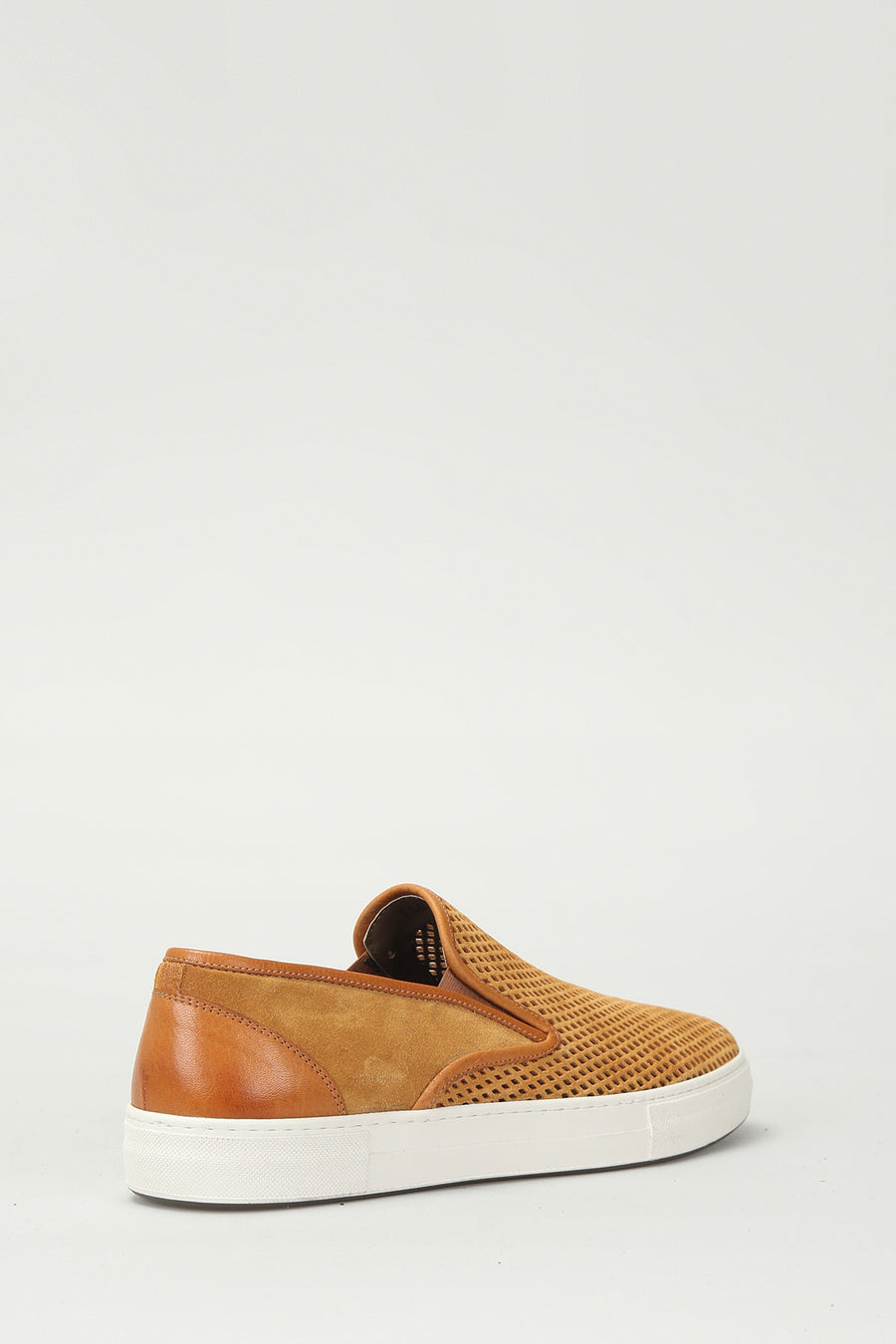 Perforated Tan Men's Leather Loafer