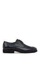 Men's Navy Blue Lace-up Leather Casual Shoes | Derimod