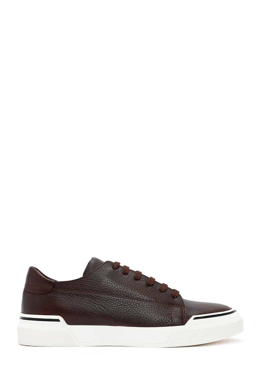 Men's Brown Lace-Up Leather Sneakers 25WFD6207FT | Derimod