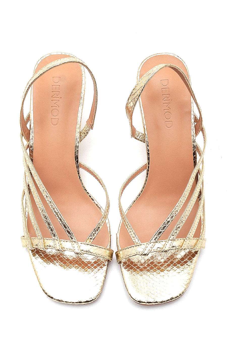 Women's Metallic Heeled Sandals