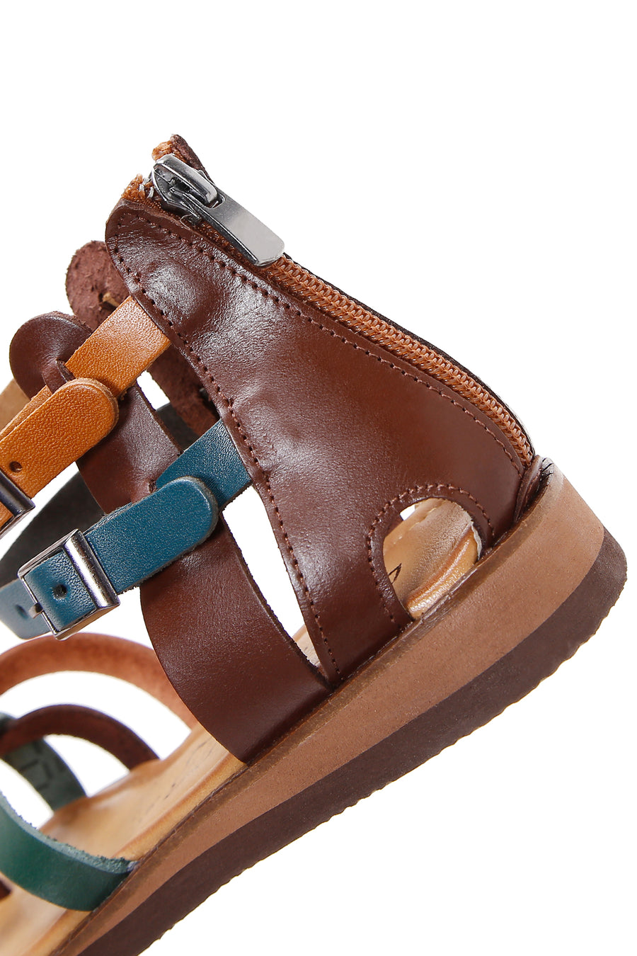 Women's Multicolored Flip-Flop Leather Bodrum Sandals