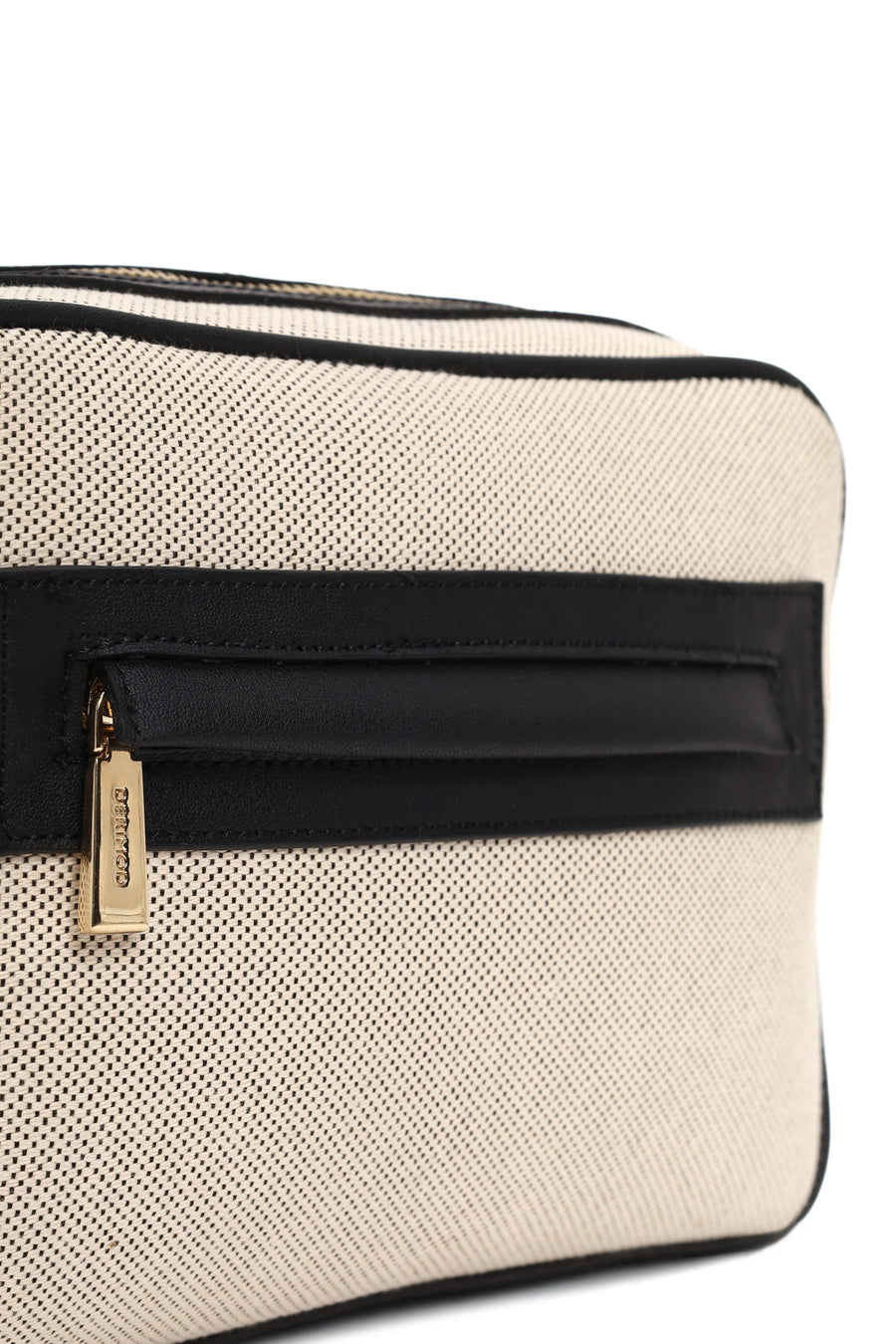 Woman Cream Long-Strap Printed Crossbody Bag