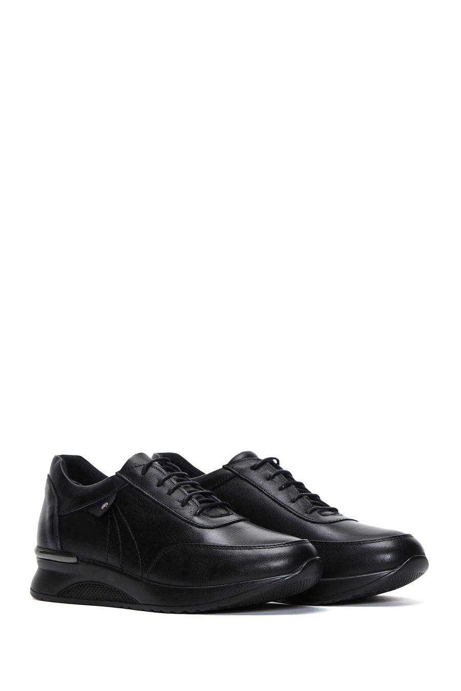 Kadın Siyah Deri Casual Sneaker
