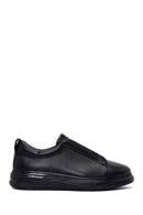 Male Black Leather Sneaker | Derimod
