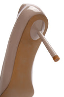 Women's Beige Heeled Leather Stiletto | Derimod