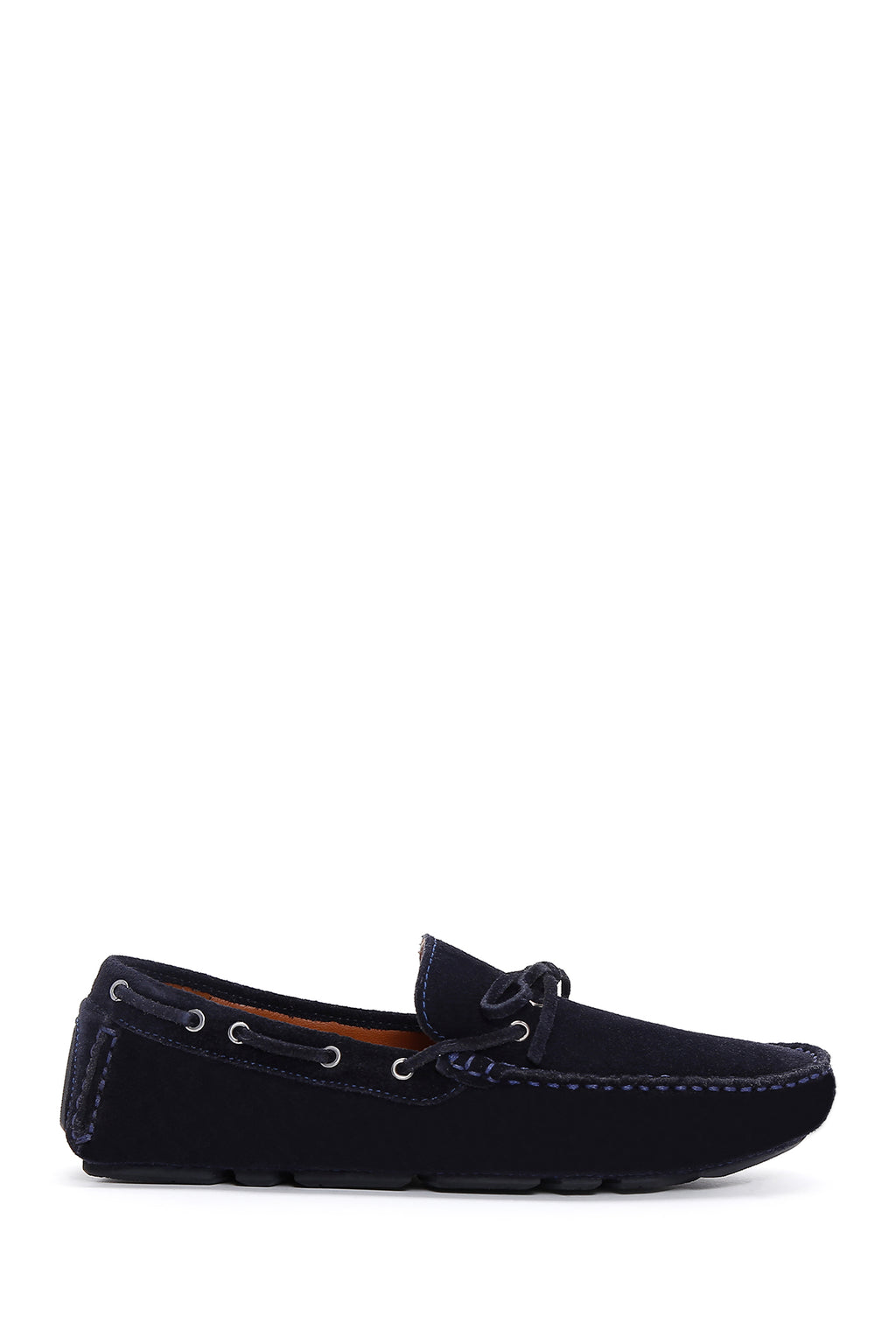 Erkek Lacivert Süet Deri Casual Loafer