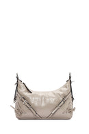 Women's Beige Metal Detailed Shoulder Bag | Derimod