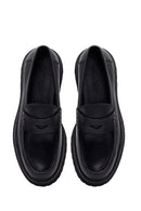 Male Black Leather Casual Loafer | Derimod