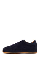 Erkek Lacivert Bağcıklı Süet Deri Sneaker | Derimod