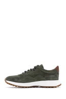 Men's Khaki Leather Oxford Shoes | Derimod