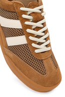 Women's Brown Lace-Up Leather Sneakers | Derimod