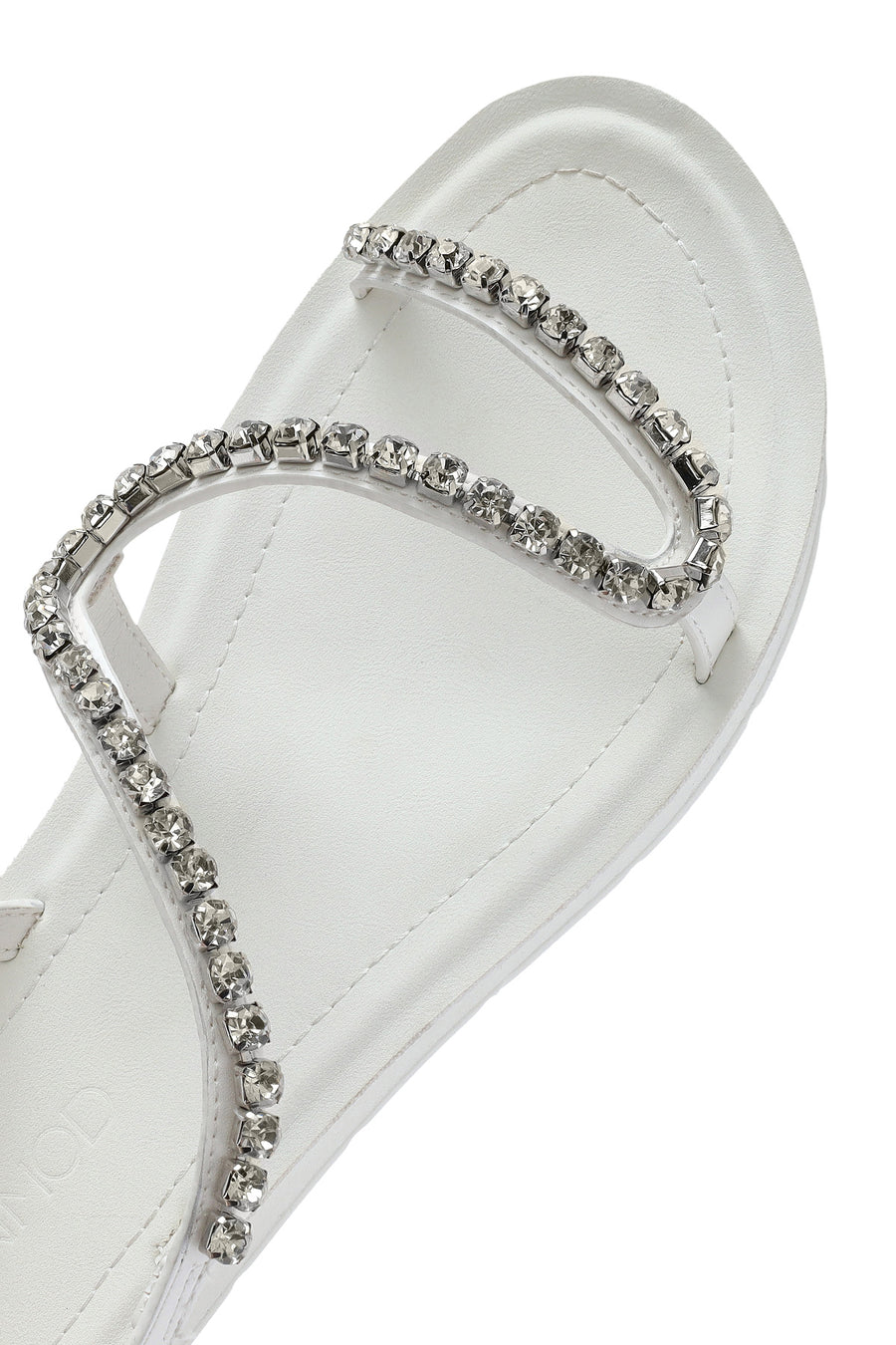 Women's White Stone Sandals